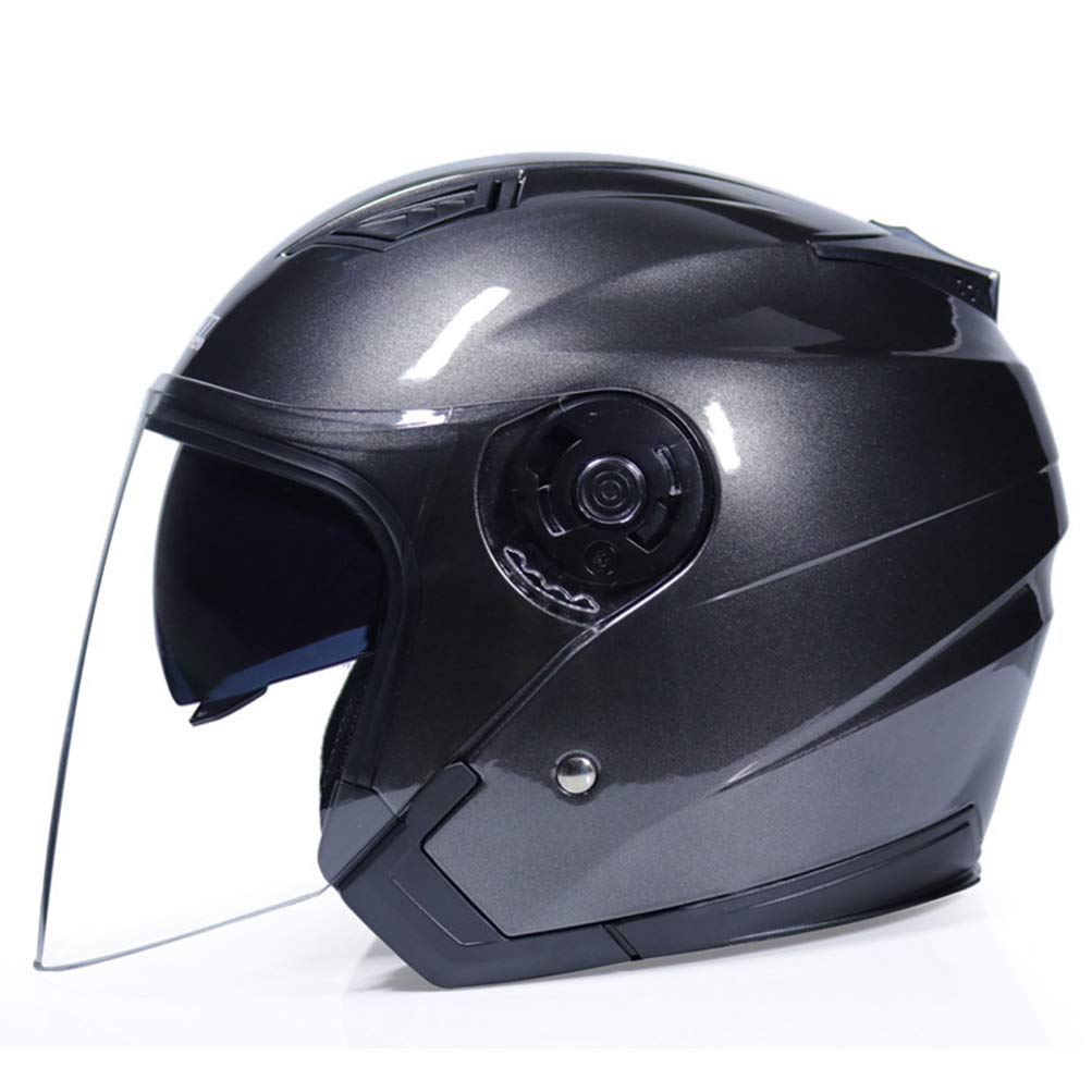 Damen motorradhelm Jethelm Erwachsener Halber Jethelm ABS Motorrad Elektrische Sicherheit Doppel Objektiv Moto Helm für Frauen / Männer Jethelm von Motesen