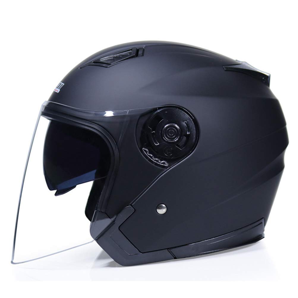 Jethelm Windschutzscheibe Half Face Helm ABS Motorrad Elektrische Sicherheit Doppel Objektiv Moto Helm für Frauen / Männer Jethelm von Motesen