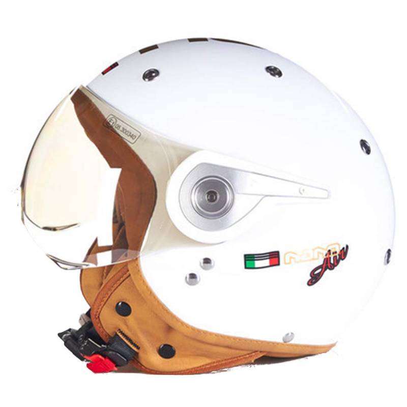 Jethelm für Frauen Motorrad Roller Helm 3/4 Jethelm Motocross Vintage Casque Moto Casque Casco Motocicleta Capacete von Motesen