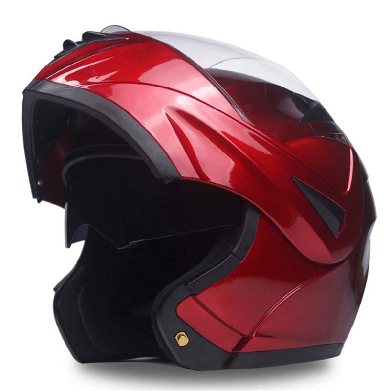 Modulare Motorradhelme für Herren DOT-geprüfter Klapp helme Motorradhelm mit Doppelscheibe und innerer Sonnenblende für Rennmotorradhelme von Motesen