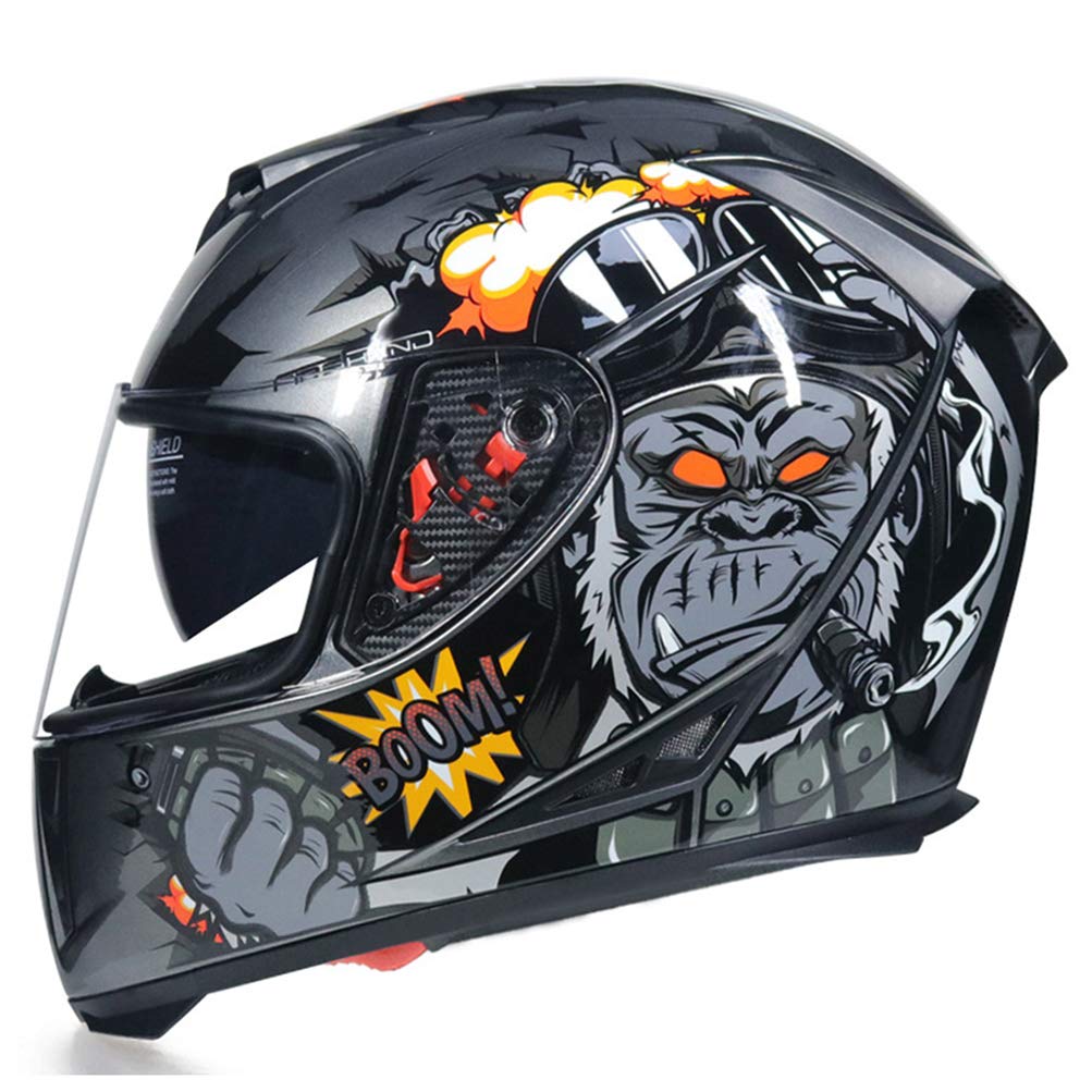 Motorradhelm Integralhelme Doppelvisier Racing Motocrosshelm Casco Modularer Motorradhelm Capacete von Motesen