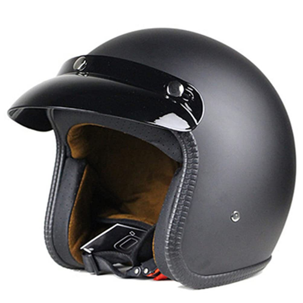 Offenes Gesicht Low Profile Helm Casco Retro Harley Halbhelm Motorradhelm Damen DOT Approved von Motesen