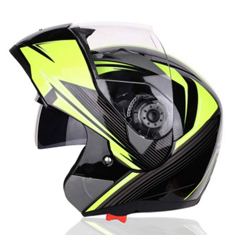 Paare ModularE Motorradhelme Flip Up Motorradhelm Doppel objektiv Anti-Nebel Classic Sicherheit Full Face Motorradhelm von Motesen