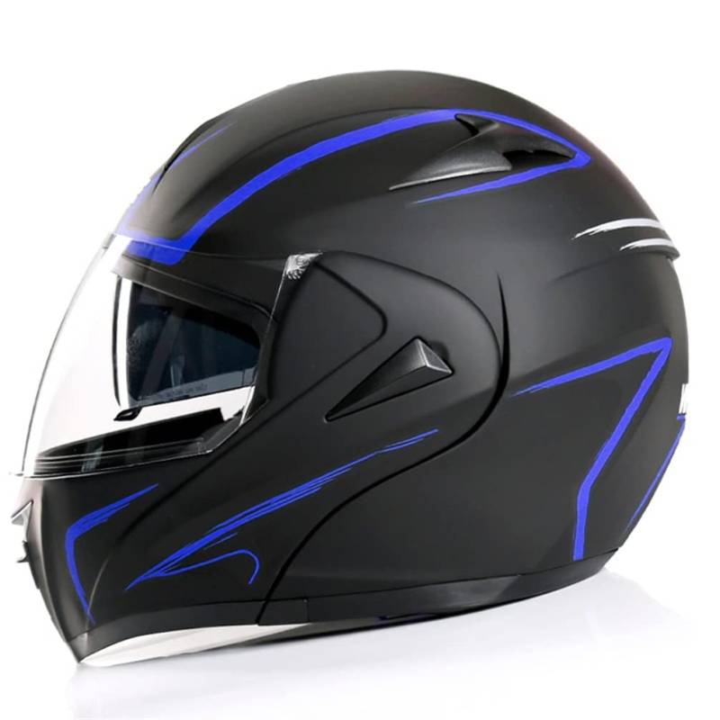 Unisex die hochklappbaren Motorradhelme Motorradhelm für Männer Vollgesichts-Motorradhelm Modularer Motorradhelm 2020 von Motesen