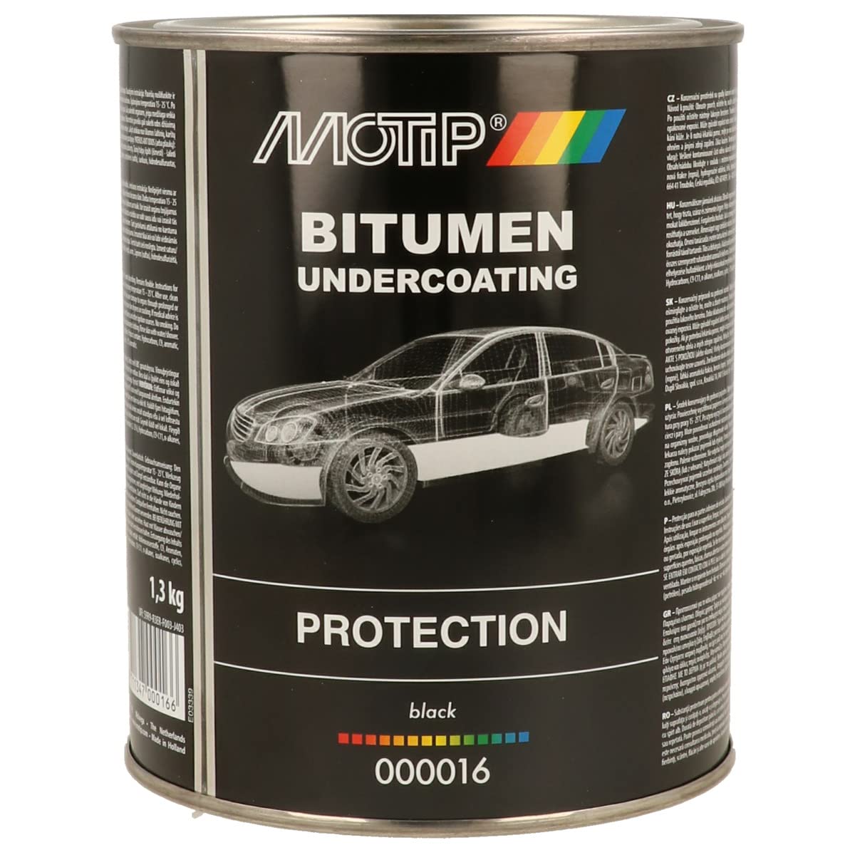 MOTIP 000016 Unterbodenschutz Bitumen schwarz 1.3 kg von Motip