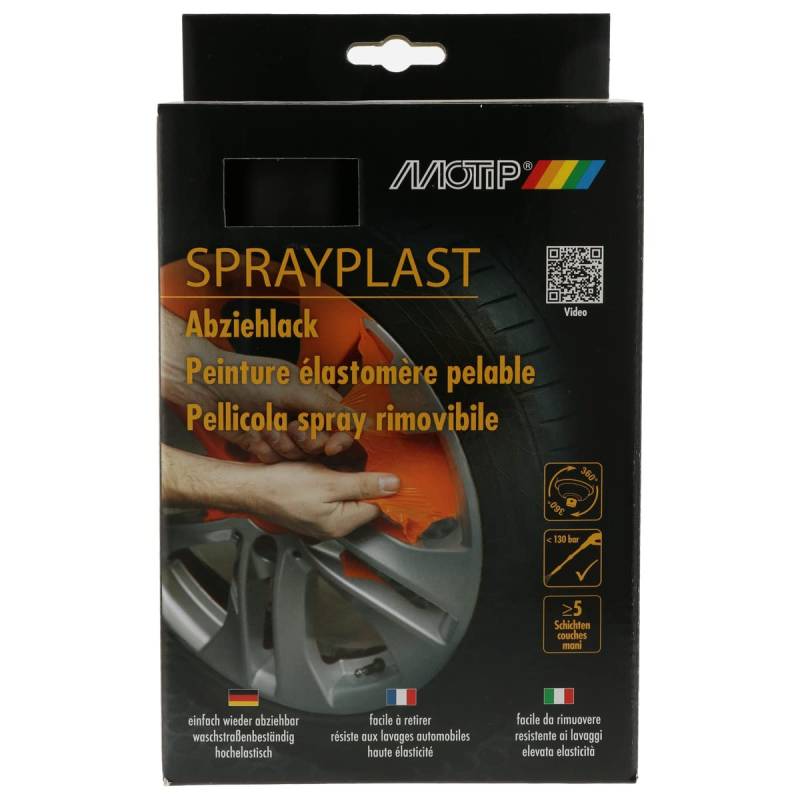 MOTIP 396588 Sprayplast Abziehlack Set schwarz matt 2 x 400 ml von MOTIP