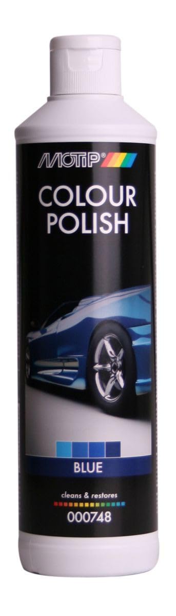 Motip Color Politur Colour Polish Blau Blue Lackpflege Auto 000748 500Ml von MOTIP