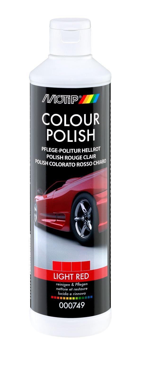 Motip Color Politur Colour Polish Hellrot Light Red Lackpflege 000749 500Ml von MOTIP