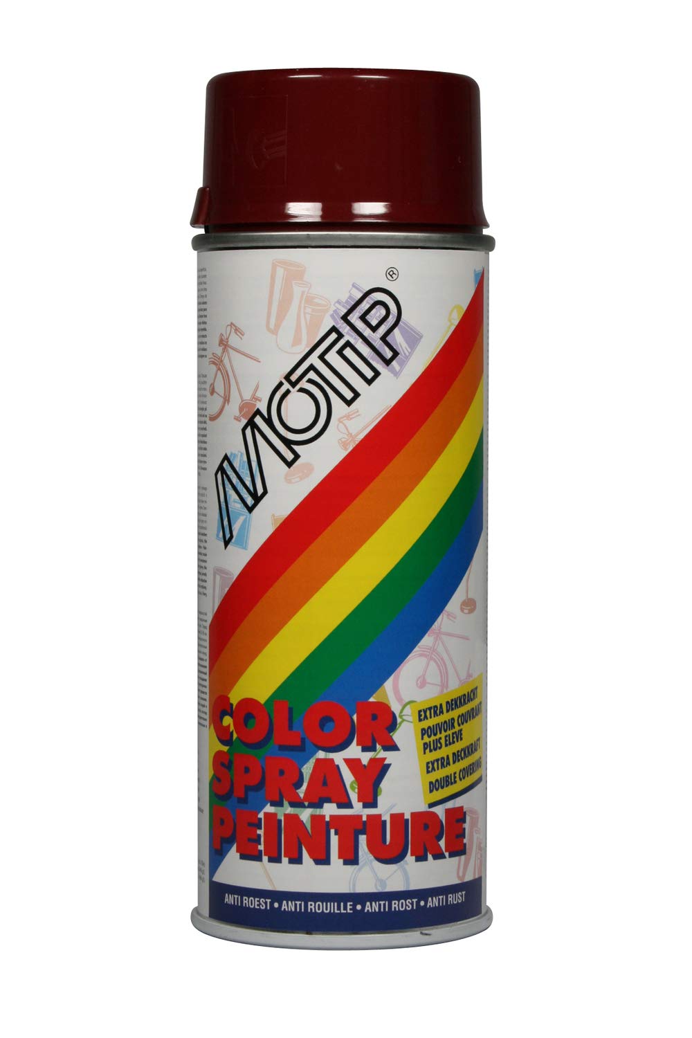 Motip Kunstharzlack HG RAL 3005 weinrot Spray 400 ml *01620 von MOTIP