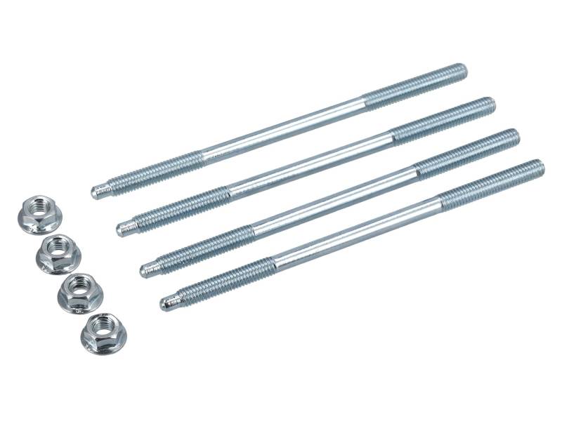 Set: 4x Zuganker mit Muttern - M6 x 125mm, M531, M541, M741 - für Simson S51, S53, S70, S83, SR50, SR80, KR51/2 Schwalbe von Moto Basic Parts