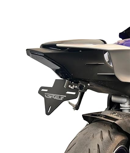 GREF Kennzeichenhalter kompatibel mit Yamaha YZF-R6 2017-2024 (mit Flip-Up-Knopf) von Moto Discovery