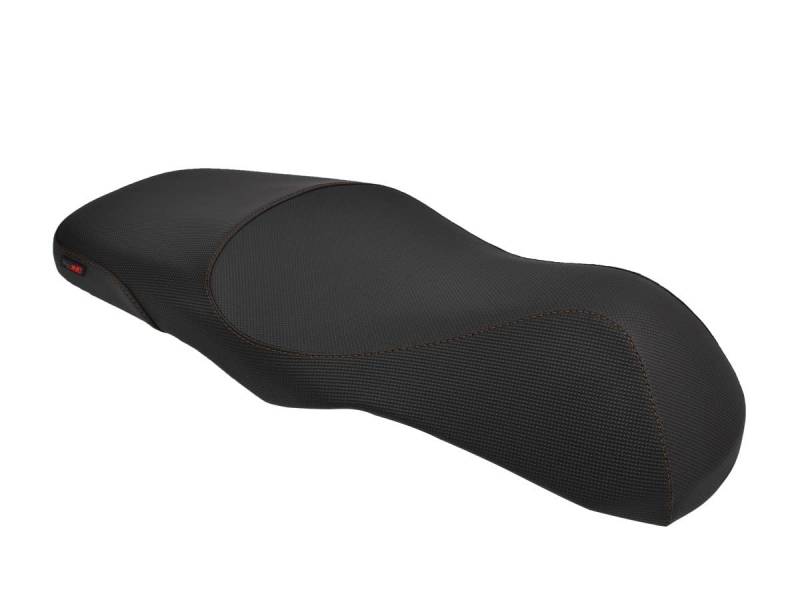 Sitzbezug kompatibel mit Yamaha Xenter 150 2012-2016 schwarz mit braunen Nähten von Moto Discovery