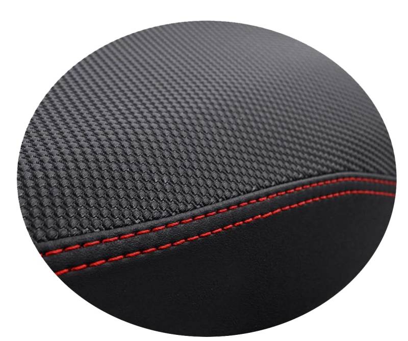 Sitzbezug kompatibel mit Ducati Monster 696/796 / 795/1100 2008-2014 schwarz mit roten Nähten (E) von Moto Discovery