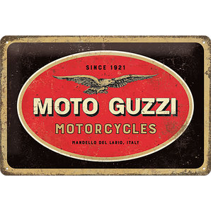 Blechschild Moto-Guzzi Logo Maße: 30x20cm Moto Guzzi von Moto Guzzi