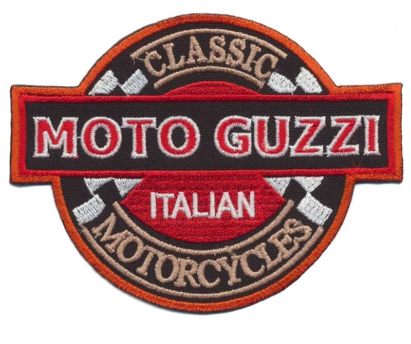 Moto Guzzi Aufnäher Patches Aufbügler Motorrad Biker Classic Italian Motorcycles von Moto Guzzi