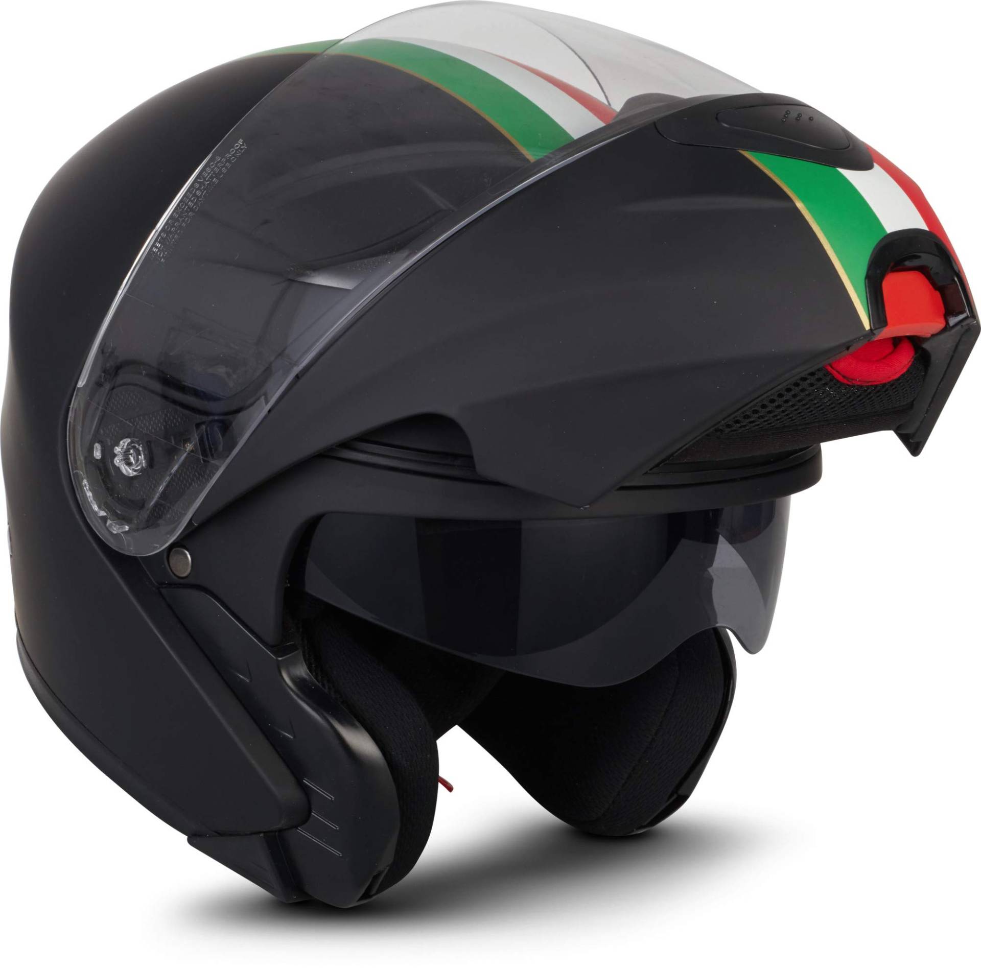 MOTO Helmets® F19 „Venice Black“ · Motorrad-Helm · Klapp-Helm Modular-Helm Flip-up Integral-Helm Motorrad-Helm Roller-Helm MTB · ECE 22.05 Sonnenvisier Schnellverschluss Tasche XS (53-54cm) von Moto Helmets