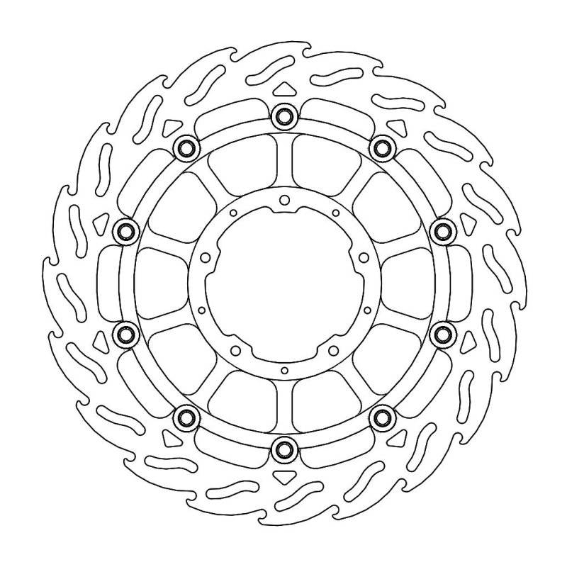 Brake Disc R Flame Fr L von Moto-Master