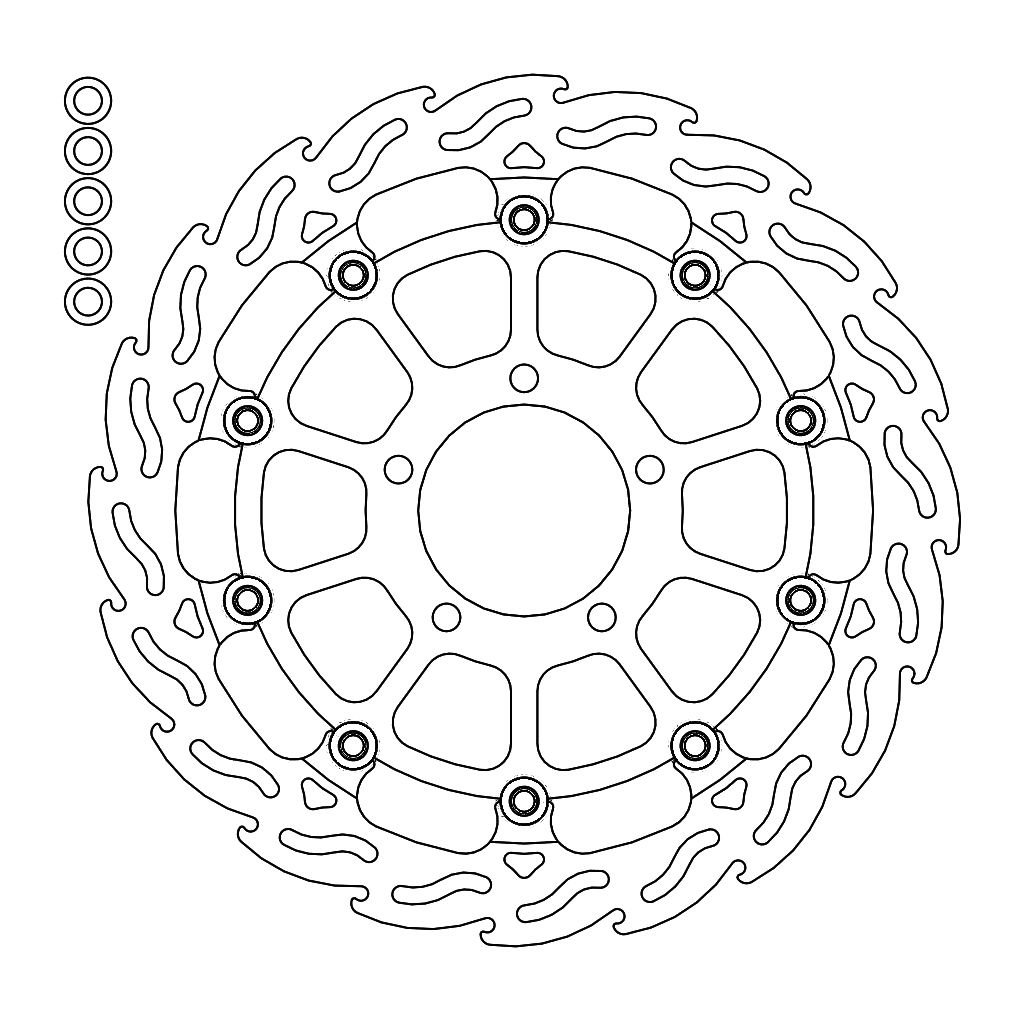 MOTO-MASTER Brake Disc Flame Racing Ft L von Moto-Master