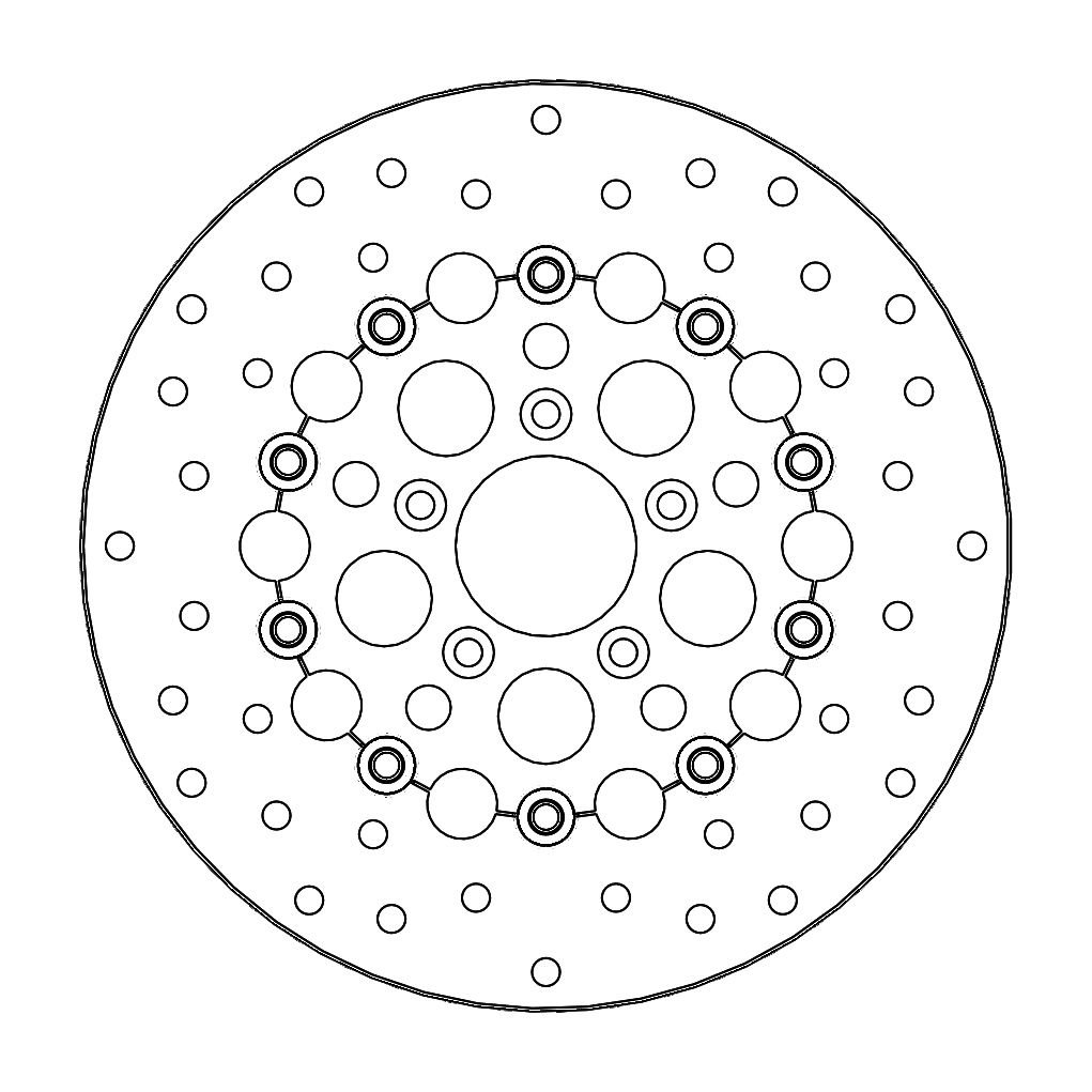 MOTO-MASTER Brake Disc Float Round Front von Moto-Master