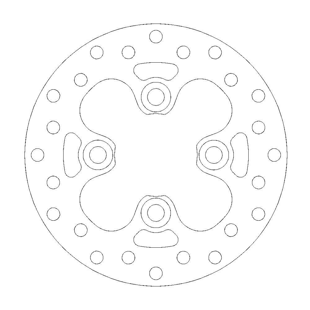 MOTO-MASTER Brake Disc Round Front von Moto-Master