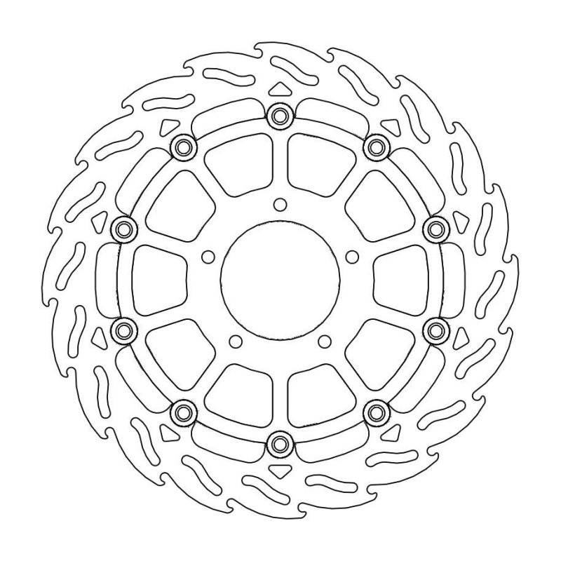 Moto-Master Bremmscheibe Flame Vorne Float Ri 112180 von Moto-Master