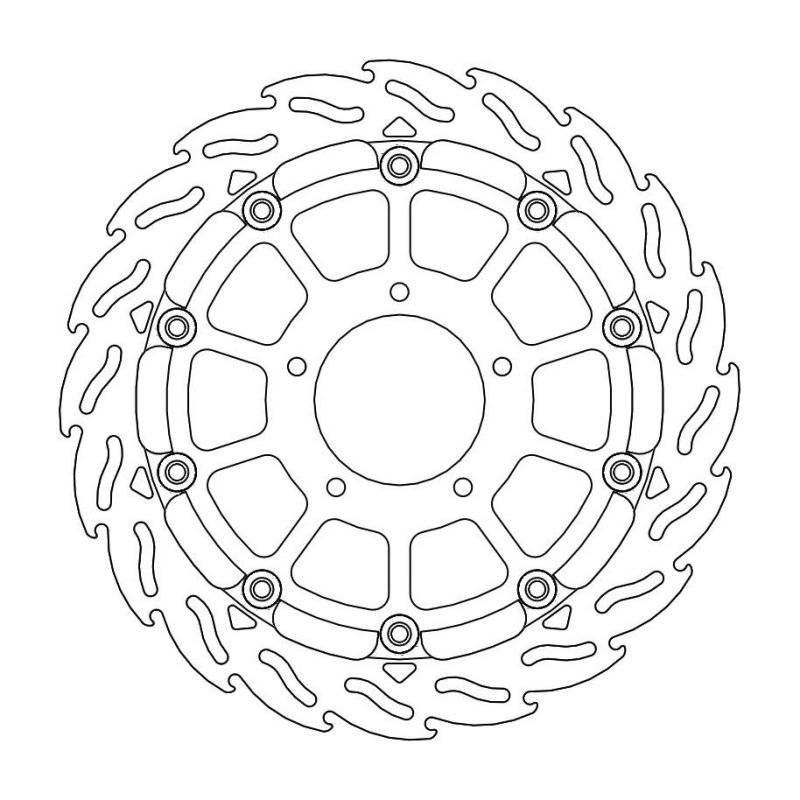 Moto-Master Bremmscheibe Flame Vorne Float Ri 112217 von Moto-Master