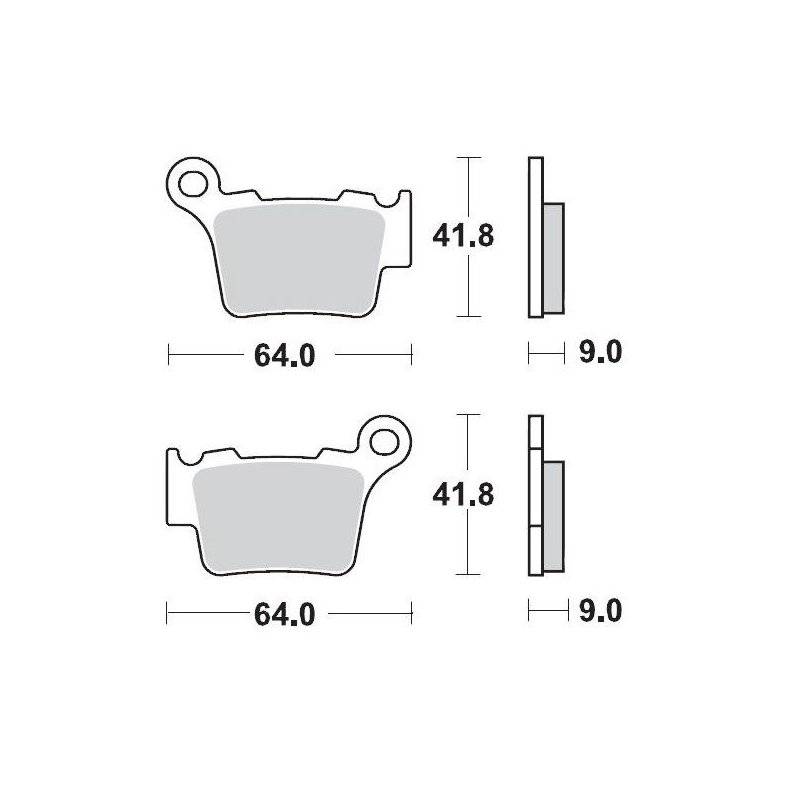 Moto-Master Bremsbeläge Hinten Compound 12 MM94412 von Moto-Master