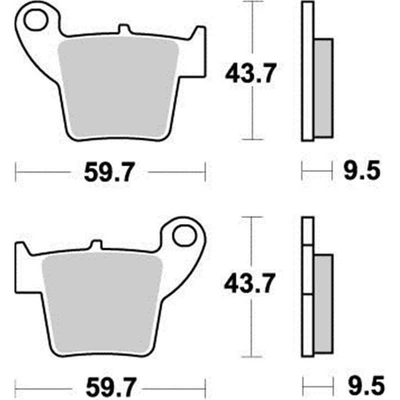 Moto-Master Bremsbeläge Hinten Honda Compound 21 MM94321 von Moto-Master