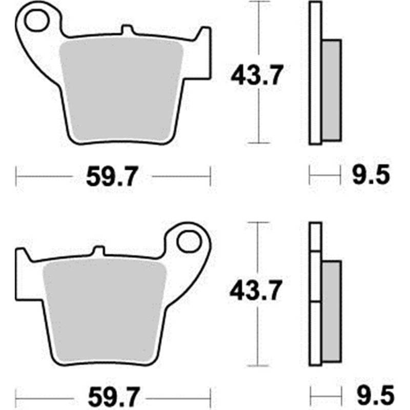 Moto-Master Bremsbeläge Hinten Honda Compound 21 MM94321 von Moto-Master