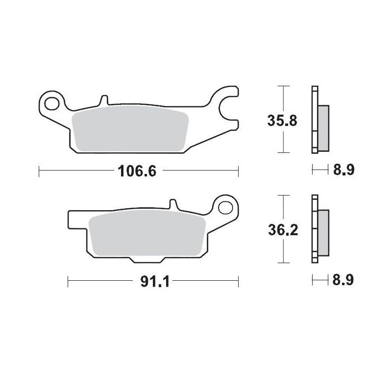 Moto-Master Bremsbeläge Sinter Atv Nitr 096221 von Moto-Master