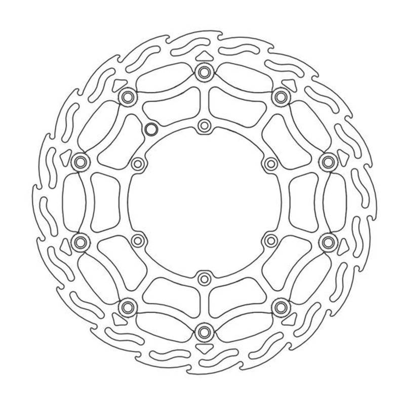Moto-Master Bremsscheibe 320mm Flame Supermoto Stahl EXC SX Husaberg Husqvarna von Moto-Master