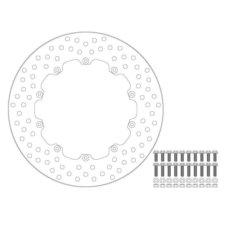 Moto-Master Bremsscheibe Fix Round L/R 111076 von Moto-Master