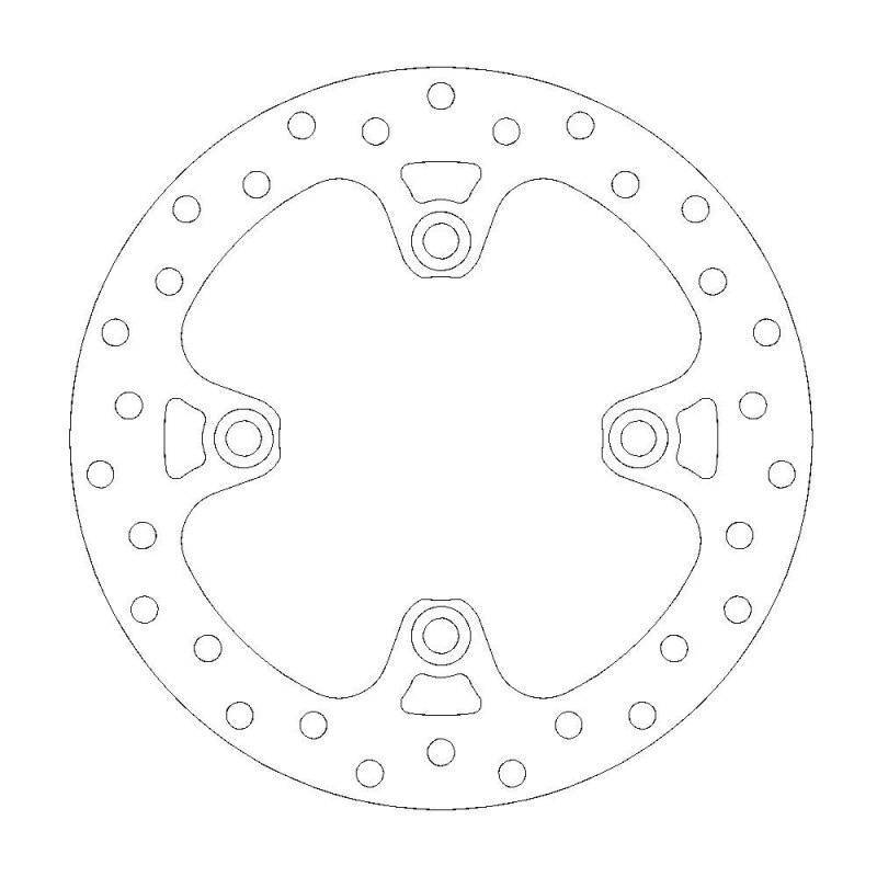 Moto-Master Bremsscheibe Fix Rund 110689 von Moto-Master