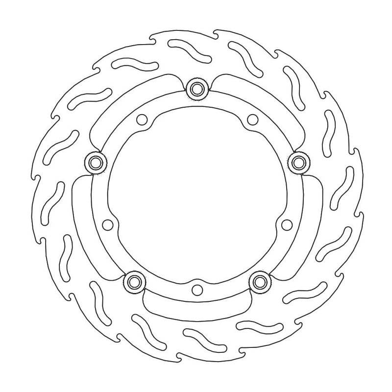 Moto-Master Flame Rechts Vorne Bremsscheibe Yamaha 112115 von Moto-Master