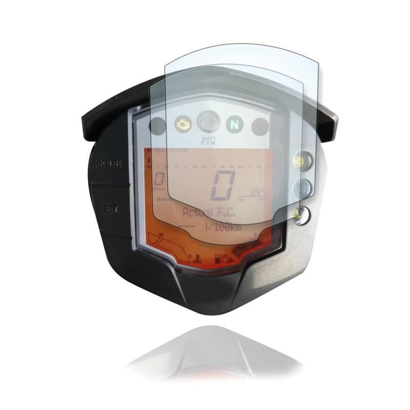 Displayschutzfolie Tacho Schutzfolie geeignet für KTM Duke 125/200 / 390 2011+ 2x Ultra Clear von Moto Screenies