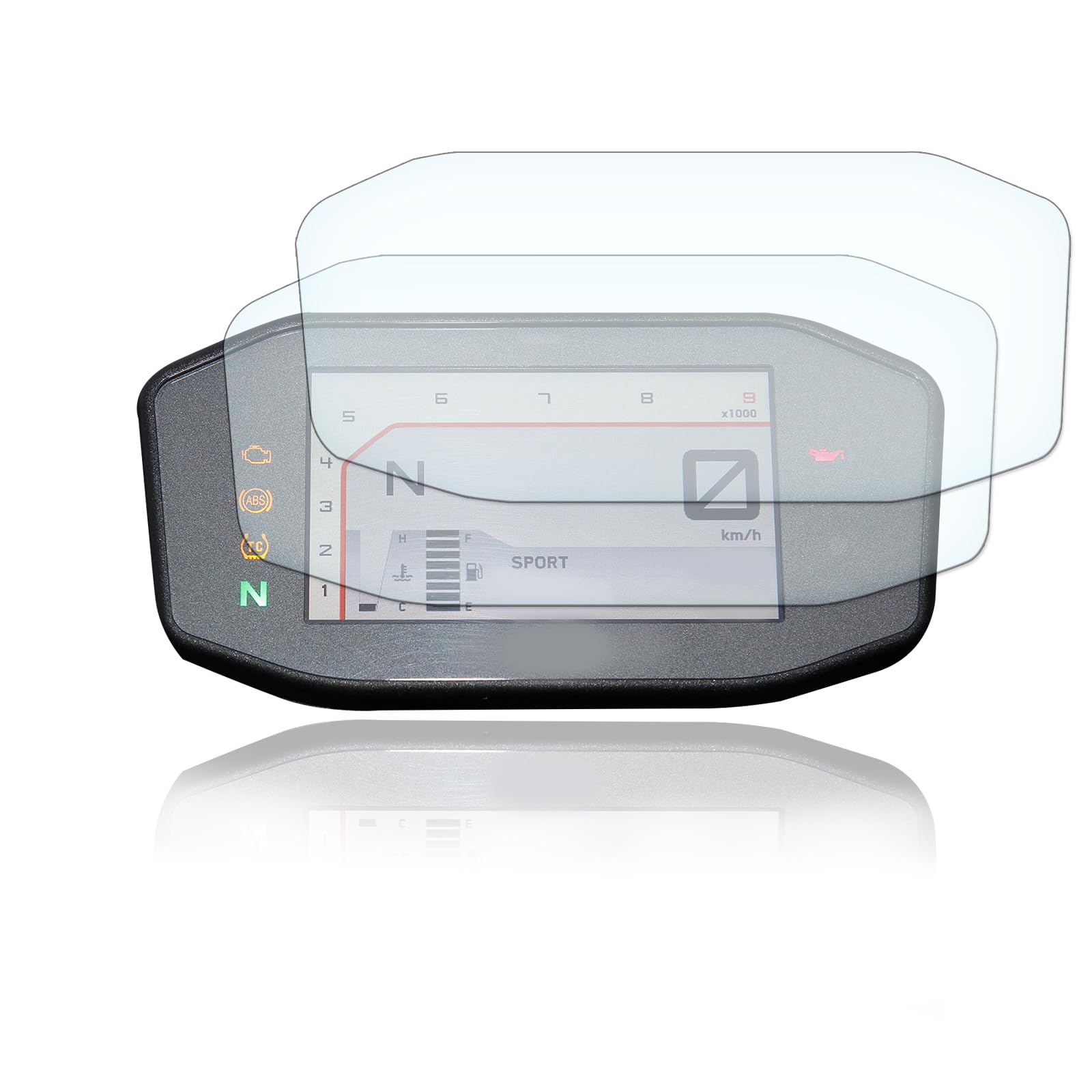 Displayschutzfolie Tacho Schutzfolie geeignet für KTM Duke 690 / Duke 790 / Duke 1290 1x Ultra Clear / 1x Anti Glare von Moto Screenies