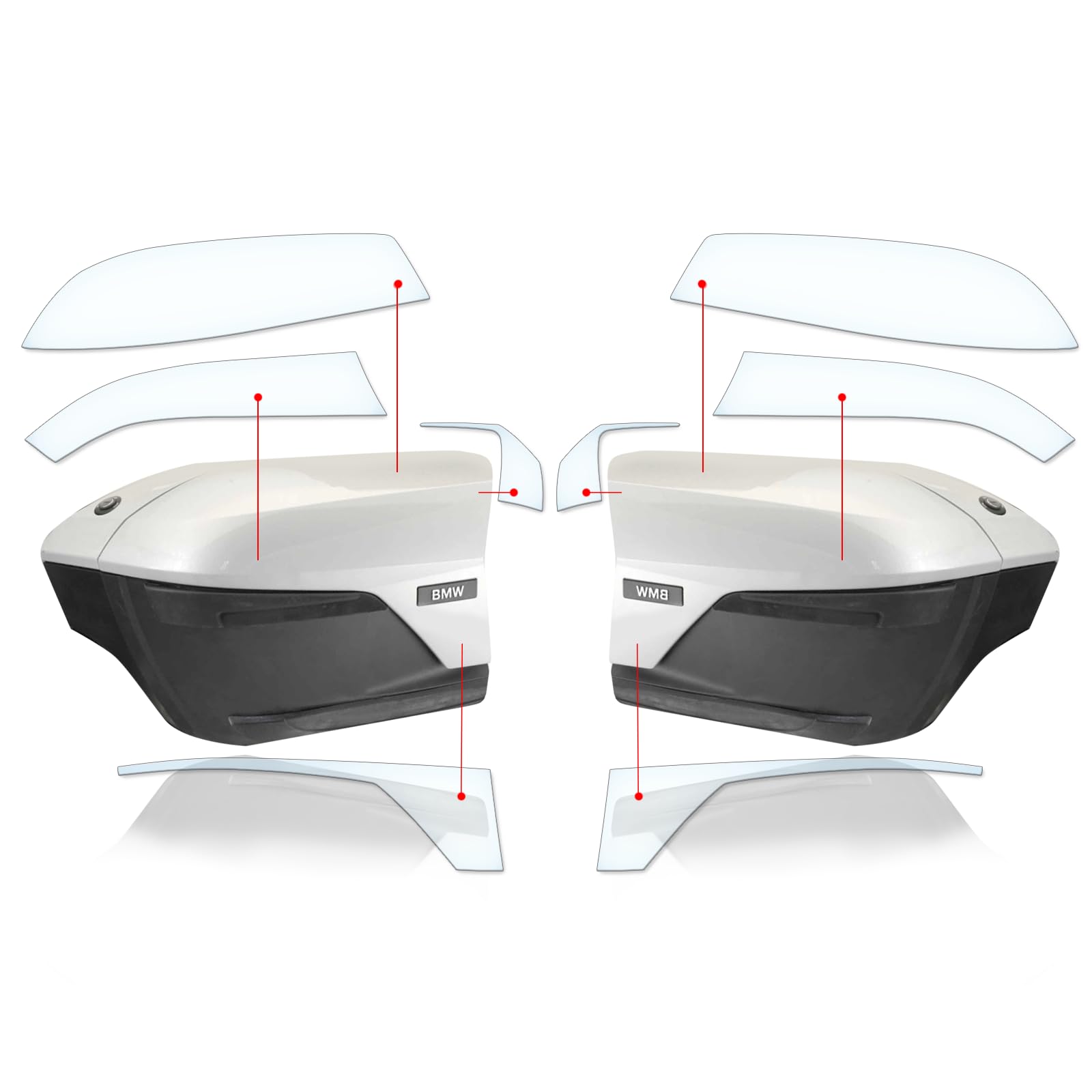 Kofferschutzfolie Steinschlag Lackschutzfolie Kratzschutz Transparent geeignet für BMW R1250RT 2019 von Moto Screenies