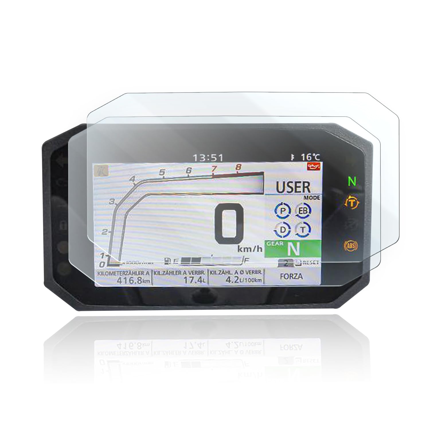 Tachoschutzfolie Displayschutzfolie passend für Honda NX500 2024+ H9 Nano von Moto Screenies