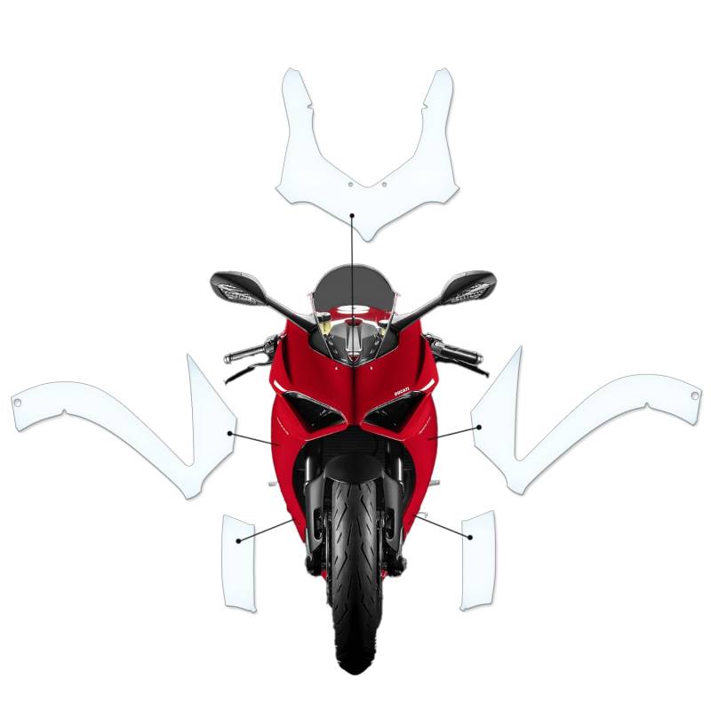 Steinschlag Lackschutzfolie Kratzschutz Transparent geeignet für Ducati Panigale V2 von Moto Screenies