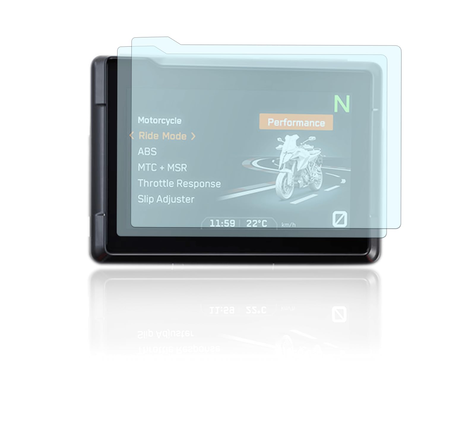 Tacho Displayschutzfolie passend für KTM 890 Adventure 2023 9H Nano Glas von Moto Screenies