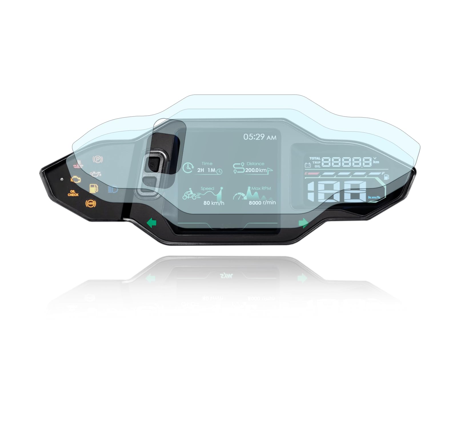 Tachoschutzfolie Displayschutzfolie passend für SYM MAXSYM TL 500 TL500 2020 1x Ultra Clear / 1x Anti Glare von Moto Screenies