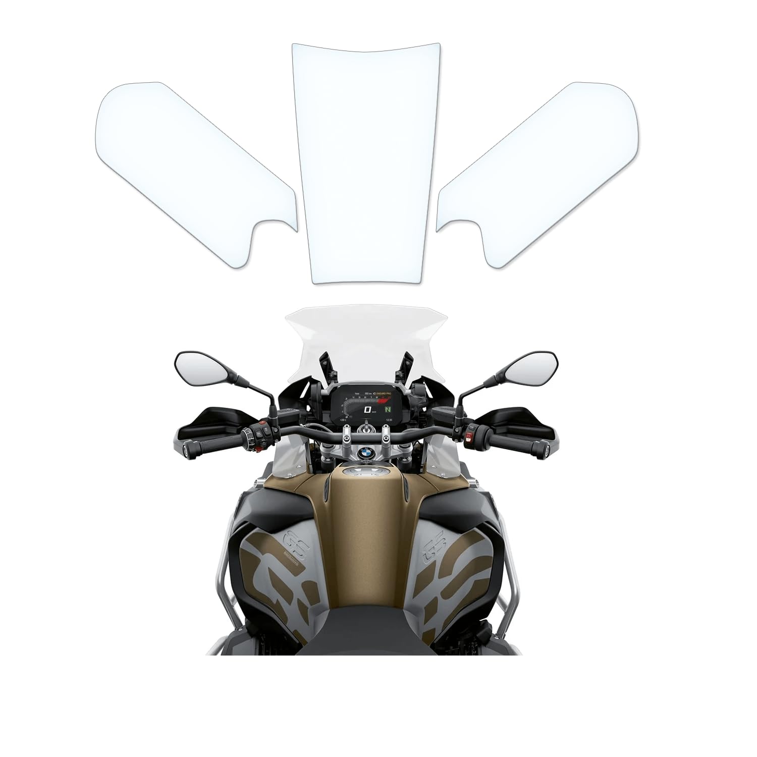 Tankschutzfolie Lackschutz Tankpad Transparent geeignet für BMW R1250 GS Adventure 2019 von Moto Screenies