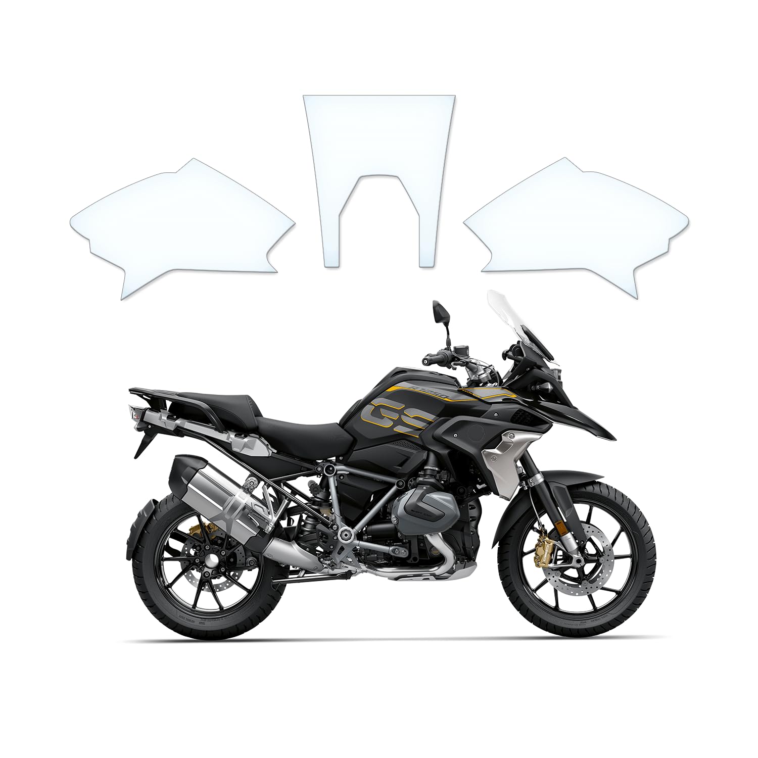 Tankschutzfolie Lackschutz Tankpad Transparent geeignet für BMW R1250GS Exclusiv 2019+ von Moto Screenies