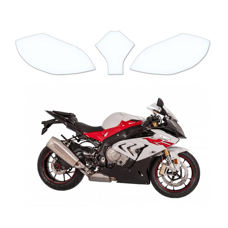 Tankschutzfolie Lackschutz Tankpad Transparent geeignet für BMW S1000RR 2015-2018 von Moto Screenies