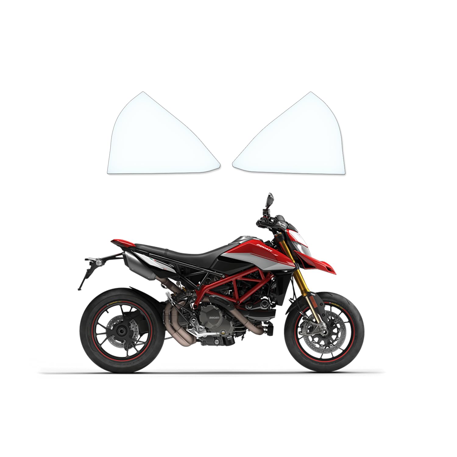 Tankschutzfolie Lackschutz Tankpad Transparent geeignet für Ducati Hypermotard 950 von Moto Screenies