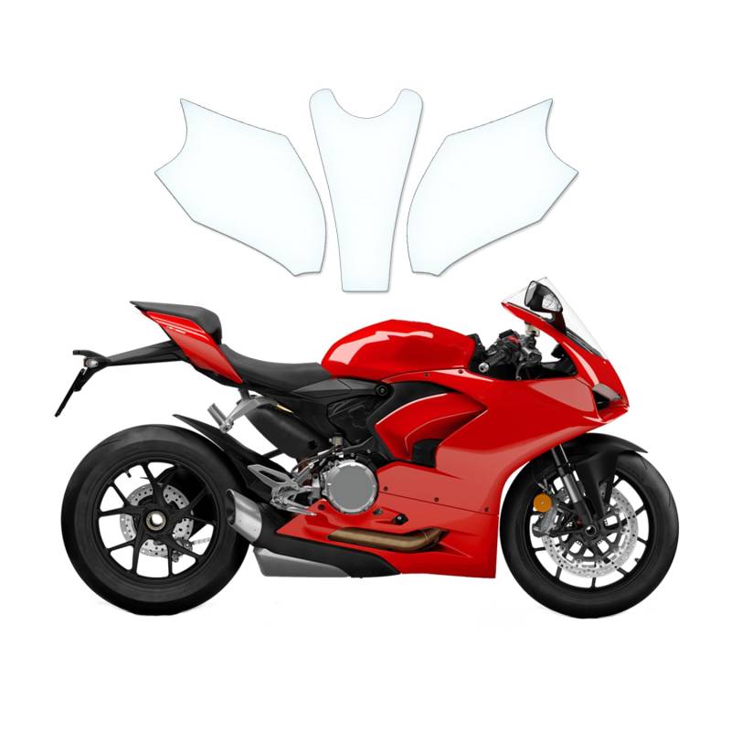 Tankschutzfolie Lackschutz Tankpad Transparent geeignet für Ducati Panigale V2 von Moto Screenies