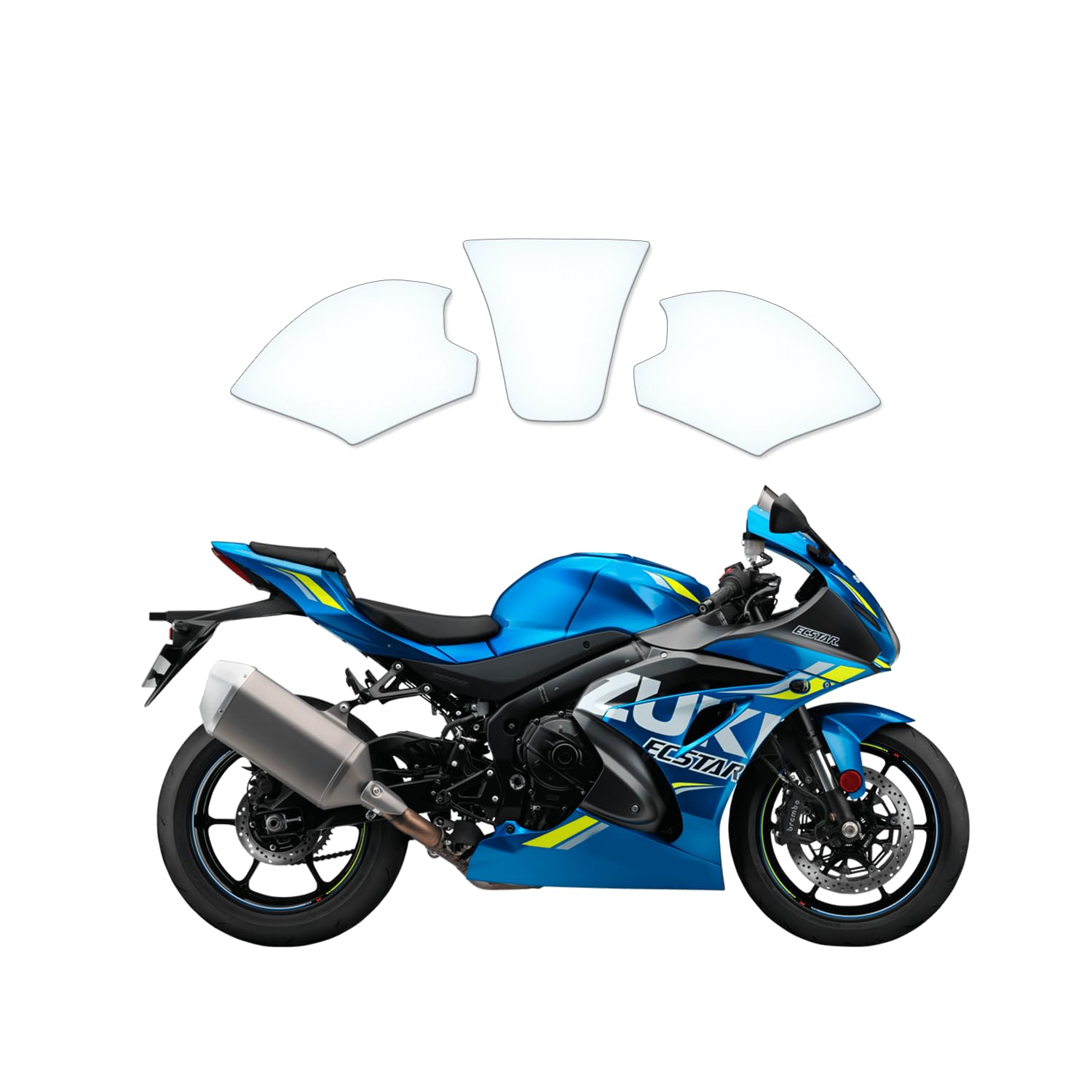 Tankschutzfolie Lackschutz Tankpad Transparent geeignet für Suzuki GSX R 1000 2017+ L7 L8 von Moto Screenies