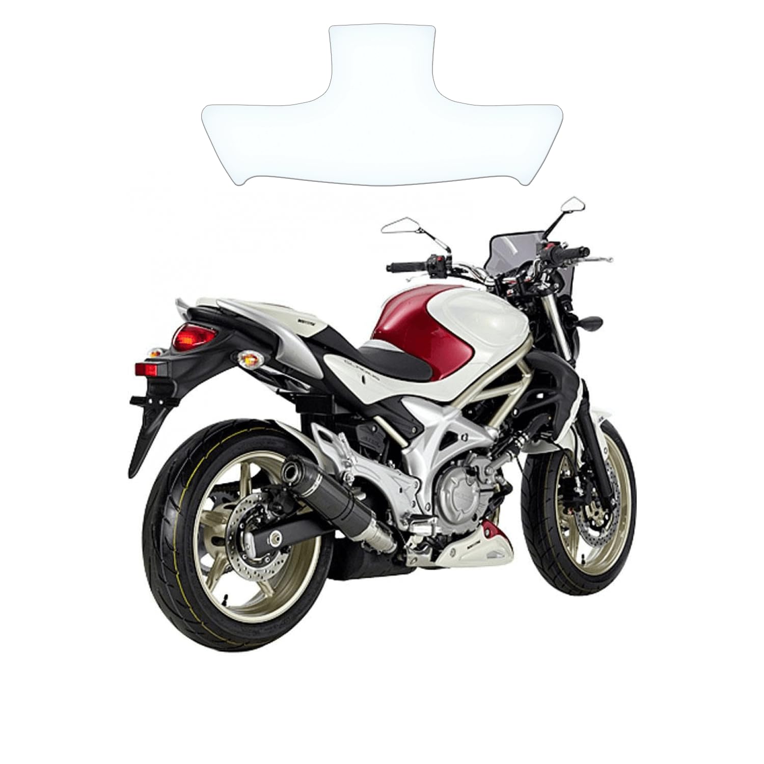 Tankschutzfolie Lackschutz Tankpad Transparent geeignet für Suzuki SFV650 GLADIUS 2015 von Moto Screenies