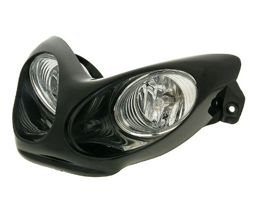 Scheinwerfer Doppeloptik Halogen schwarz für Yamaha Aerox 50 Cat. (03-12) von Moto Supply