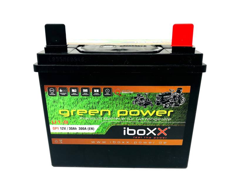 12V 30Ah Batterie kompatibel mit John Deere Murray Gutbrod Fleurelle Partner Agroma + rechts von MotoX-treme